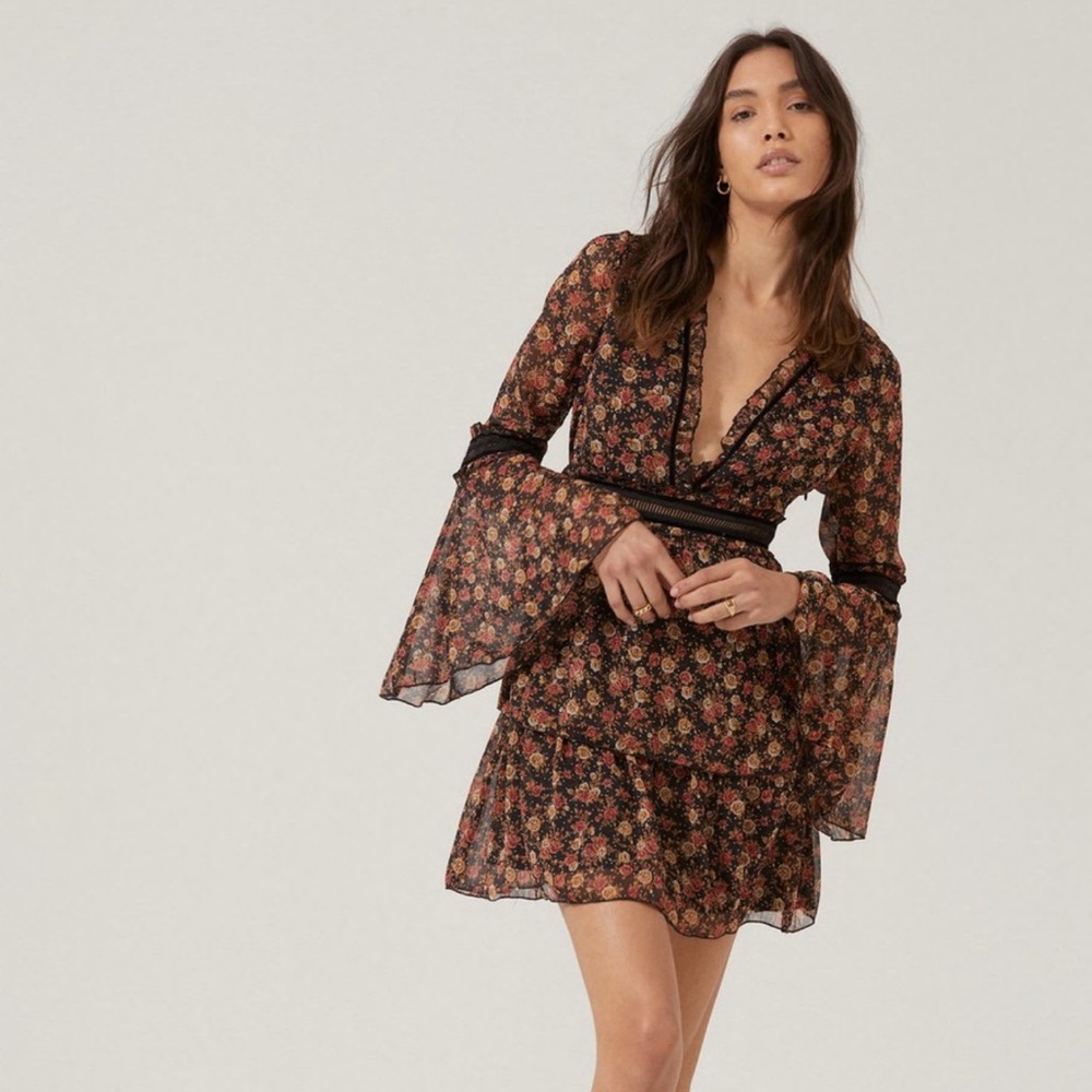 Nasty Gal - Floral Mini Dress - Size 8